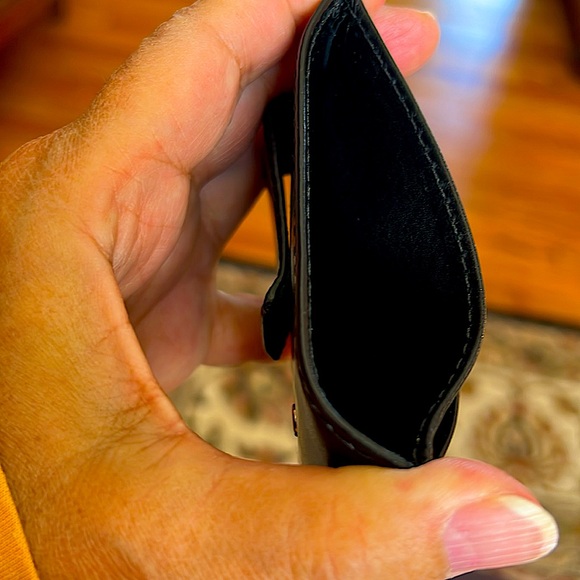 💥💯AuthenticCOACH UnisexBeautiful BlackLeatherMoneyClip&Card CaseGreat Condition. - Picture 4 of 7